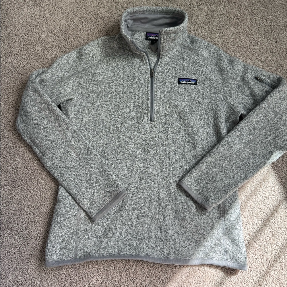Patagonia Womens Zip-Up Sweater in Heather Gray Size S